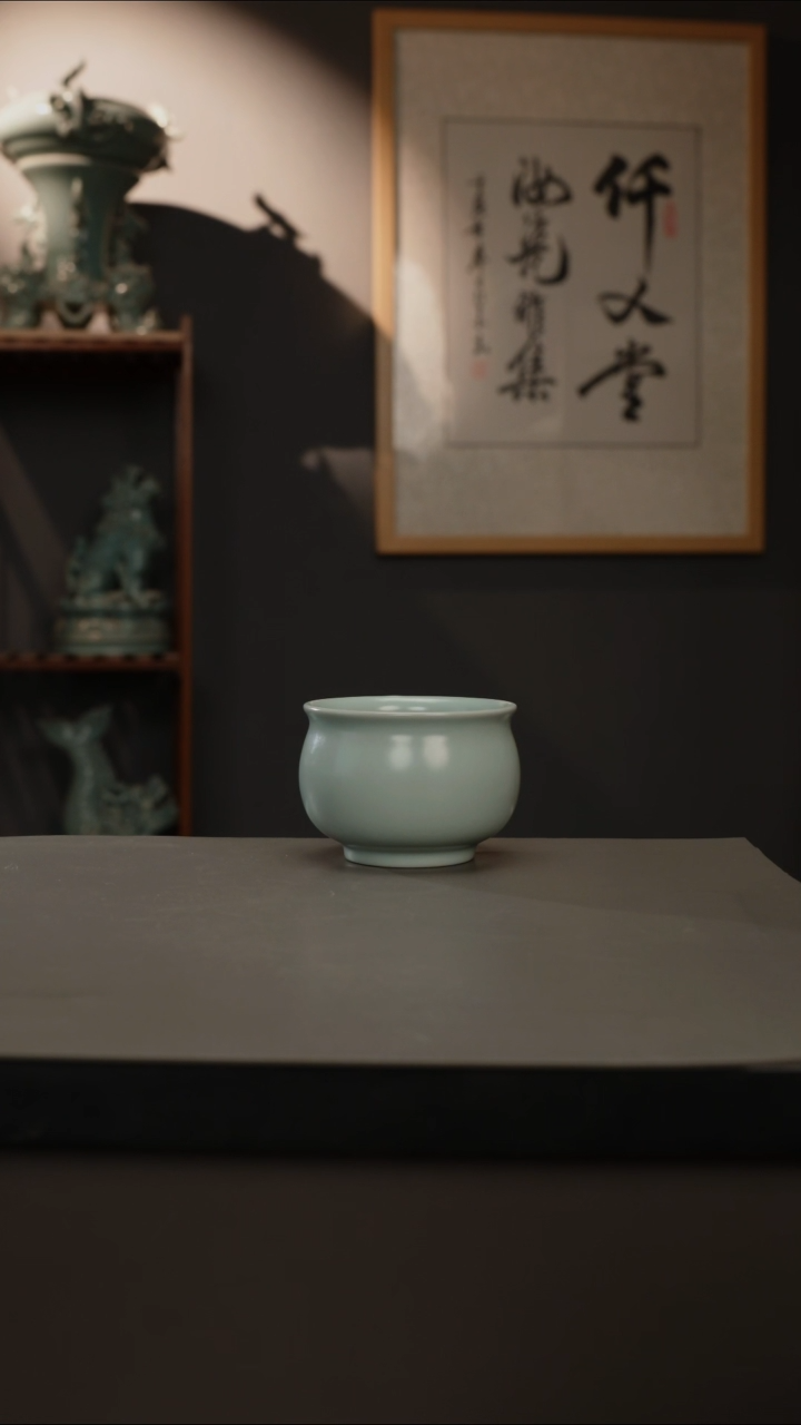 【闪购商品】杯仿古釉原矿 玉兰杯