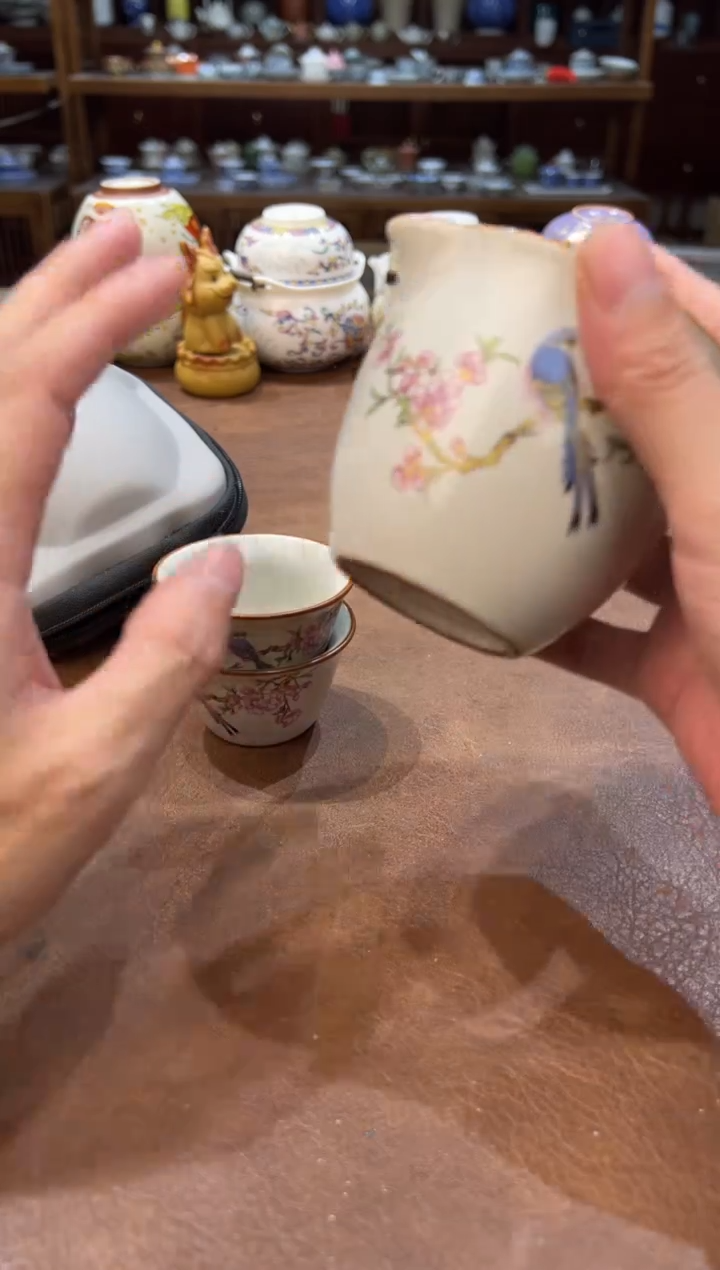 真的很便宜超好看会开片的旅行茶具