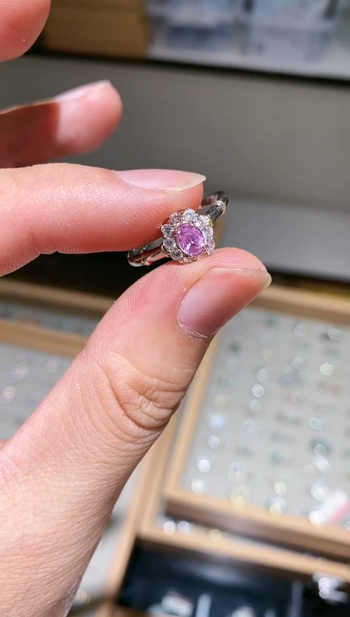 【闪购商品】蓝宝石戒指银S925镶嵌戒指