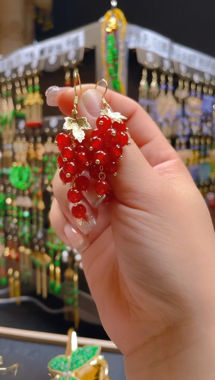 【闪购商品】玛瑙/玉髓耳饰合金09玛瑙饰品