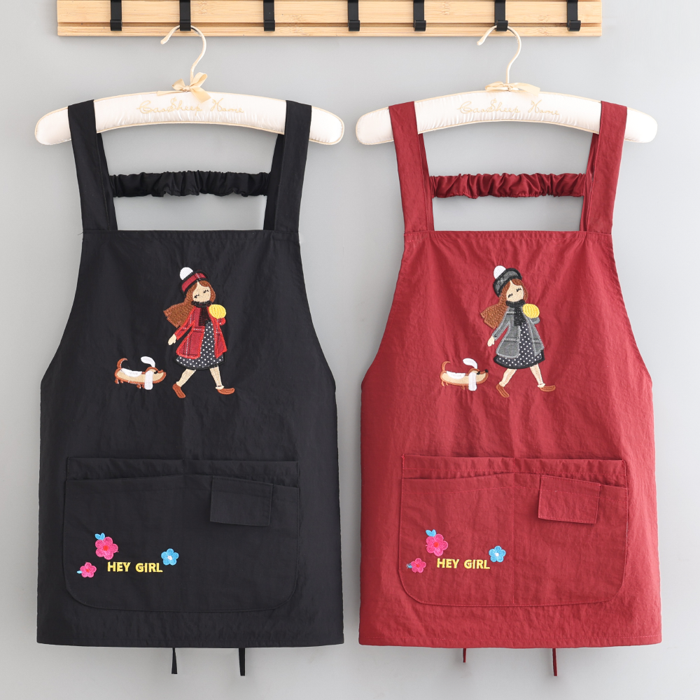 时尚洋气围裙厨房做饭居家上班工作服罩衣餐厅家用可定制LOGO印字