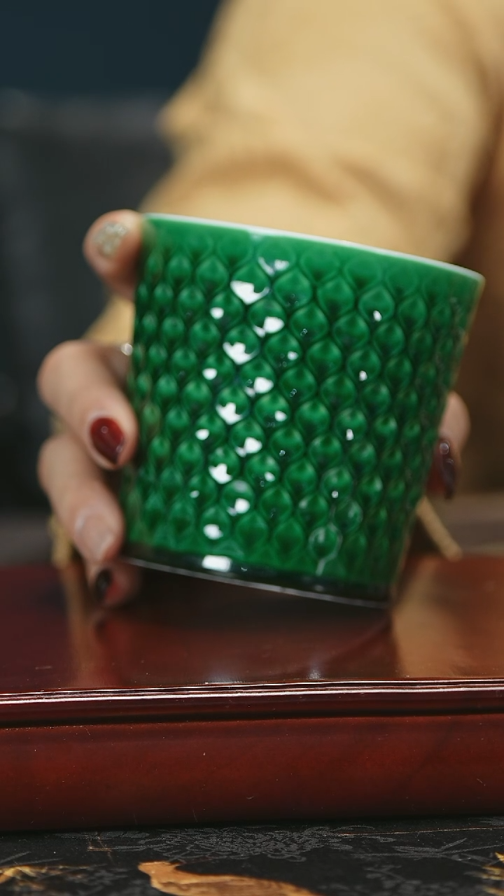 【闪购商品】瓷唐里郎窑绿羽麟杯