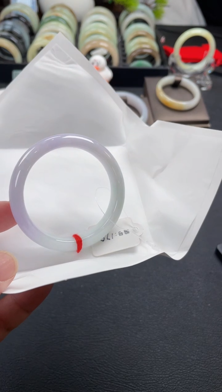 【闪购商品】翡翠手镯未镶嵌54正圈 有纹