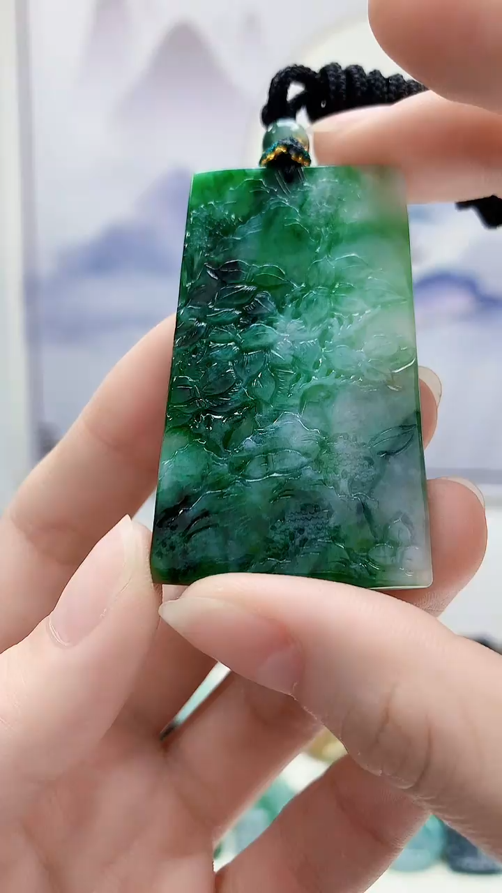 未镶嵌定制翡翠5028ry-毛货挂件152