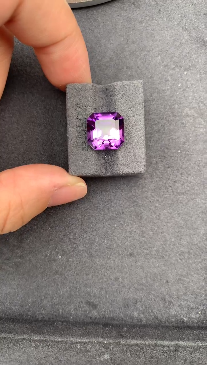 未镶嵌珠宝半成品紫晶6ct紫水晶 GE 定制