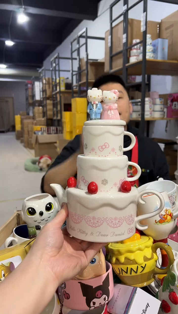 【闪购商品】杯原盒结婚kt蛋糕茶壶