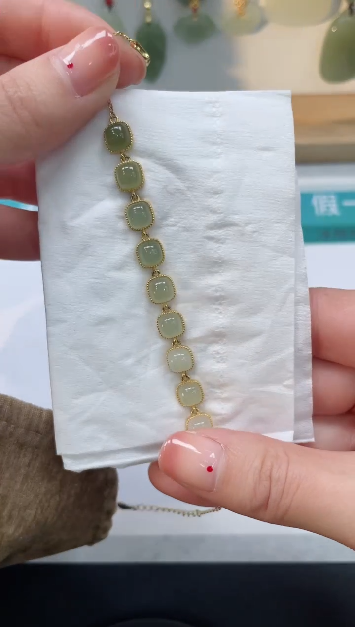 【闪购商品】和田玉（糖玉）手链银S925镶嵌0000