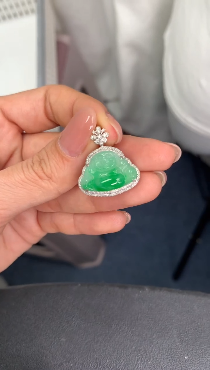 【闪购商品】定制翡翠18K金镶嵌模式推广期24小时鉴赏期