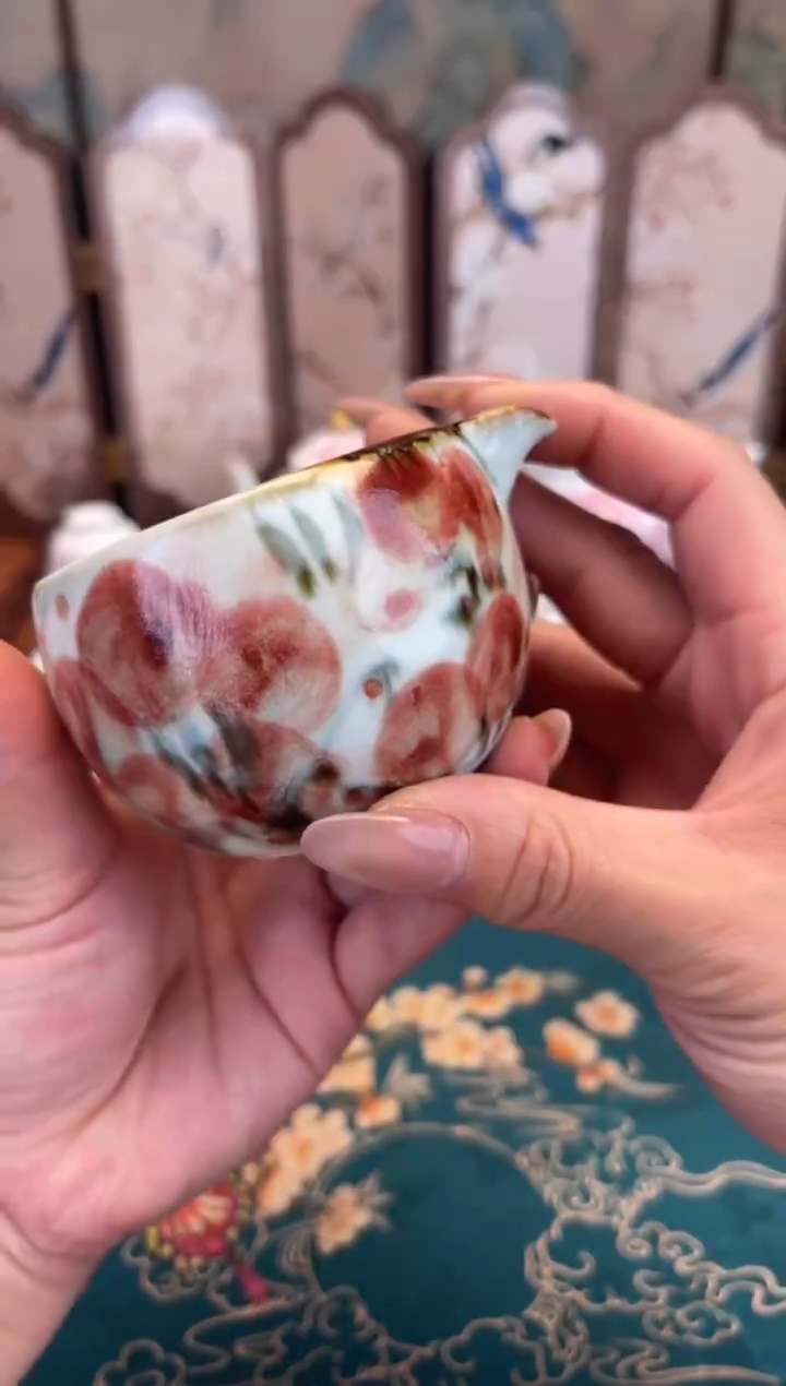 瓷片长十郎公道杯