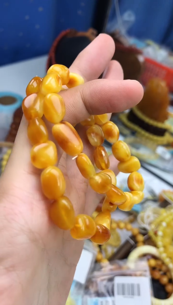 裸石蜜蜡未镶嵌手串多样性发其一卡9