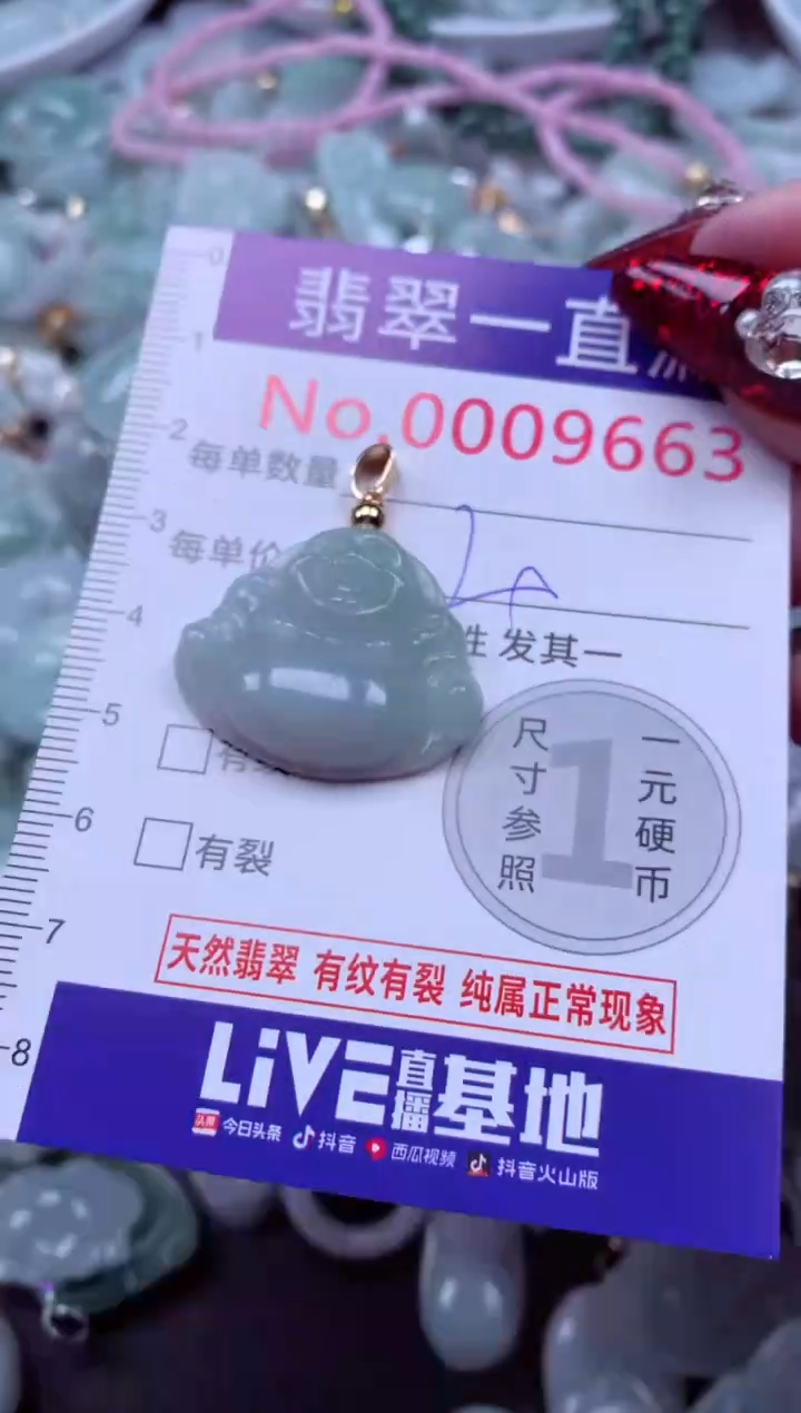 吊坠(不含链)未镶嵌翡翠9663