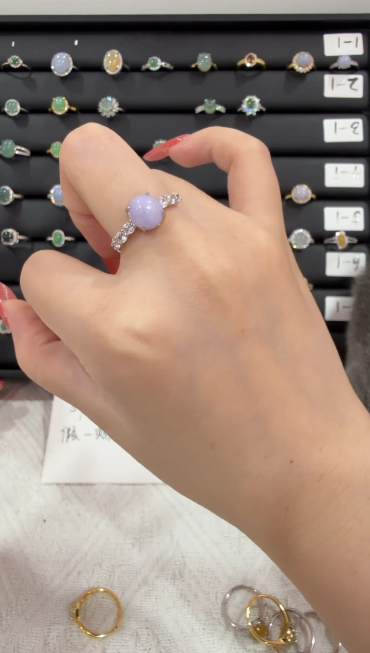 银S925镶嵌戒指翡翠J**y500