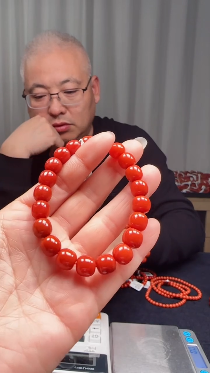 未镶嵌多样性发一件南红玛瑙【高货】锦红9mm保山老型单圈 