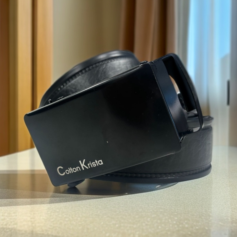 潮流休闲复古休闲皮带男式高档腰带男字母丹宁风