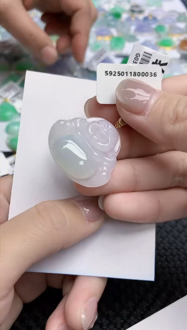 【闪购商品】翡翠颈饰18K金镶嵌天然翡翠A货