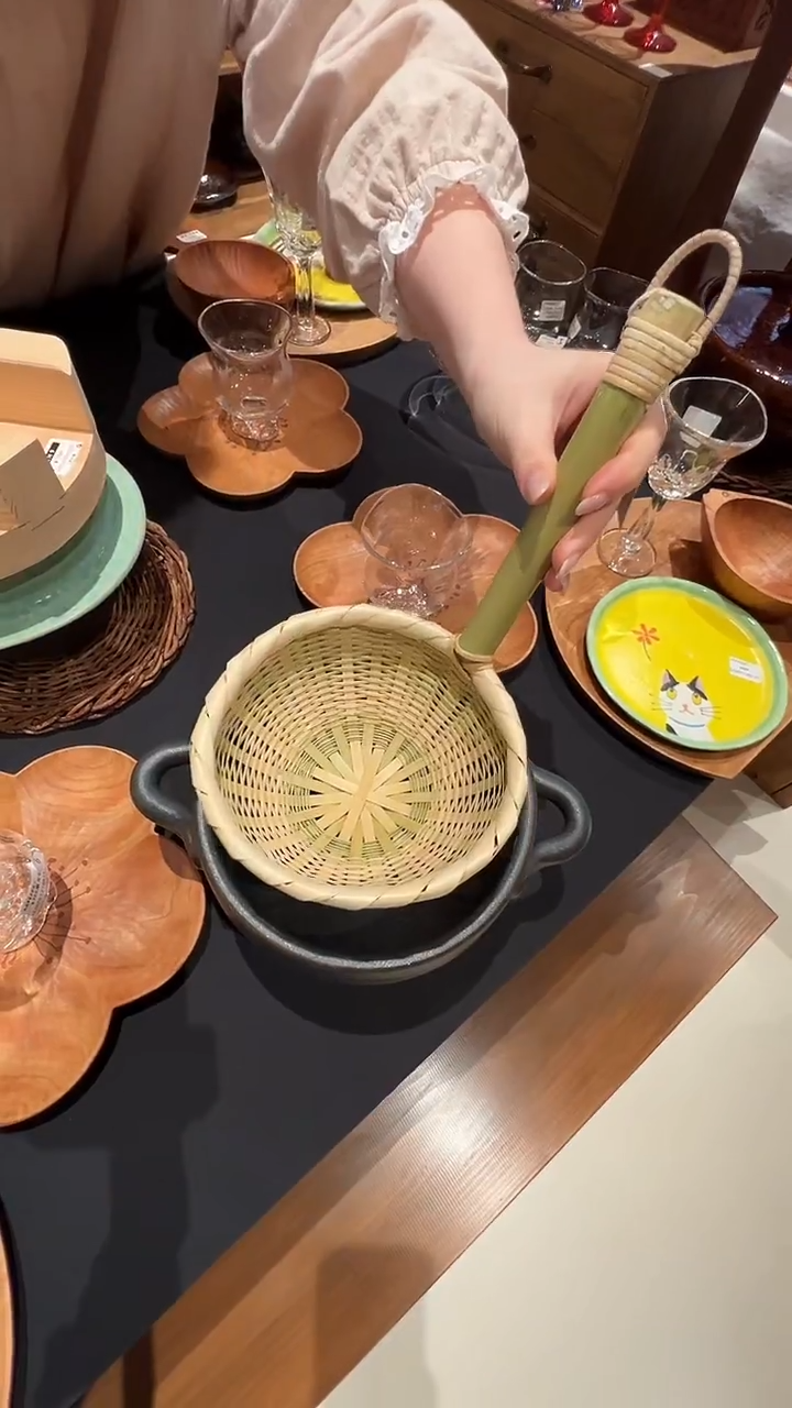 茶道摆件0000竹编勺绿把手福利6001