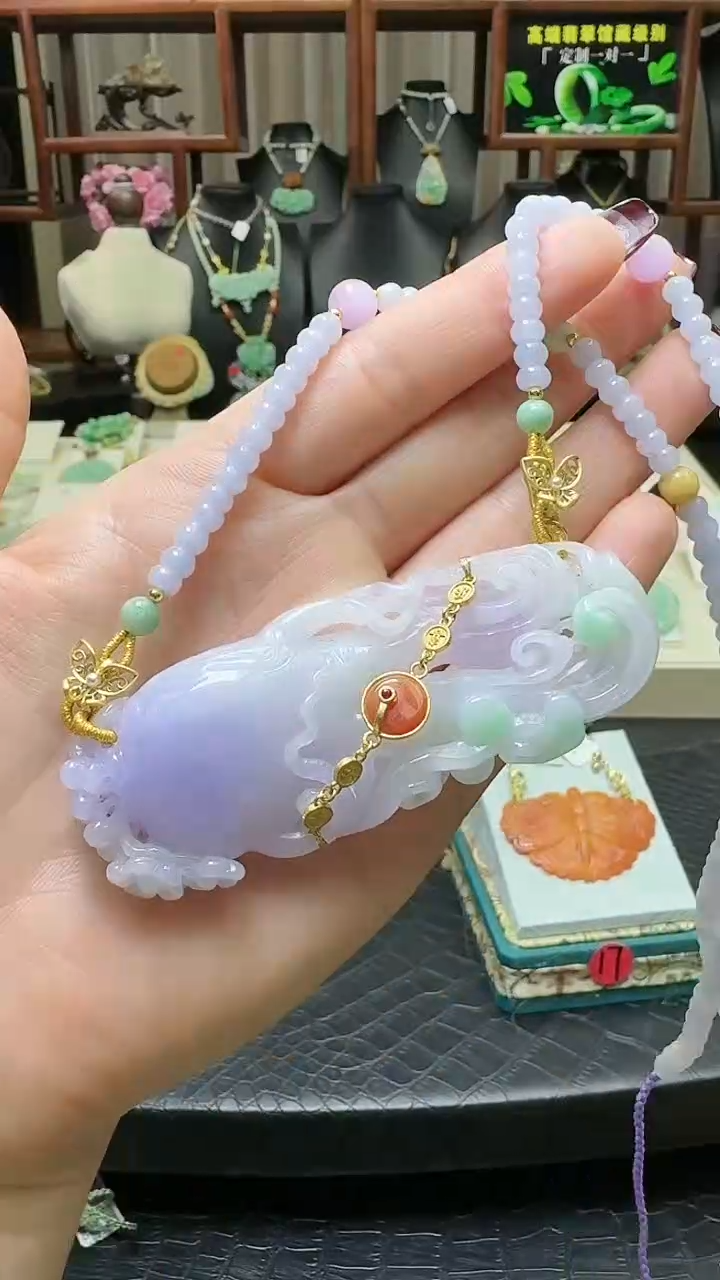 【闪购商品】翡翠颈饰未镶嵌翡翠毛衣链