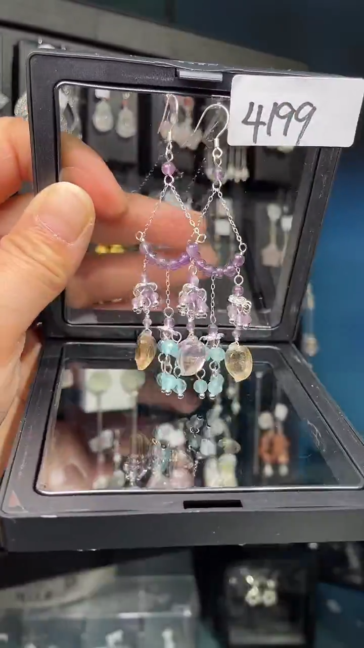 未镶嵌耳饰水晶喜欢拍