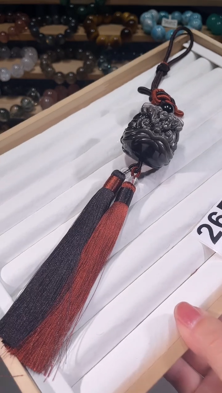 未镶嵌黑曜岩手链A265黑曜石车挂多样性发一