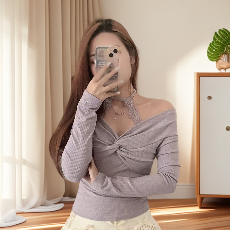 辣妹吊带短袖针织纯欲新款修身上衣孤品-直播间专用链接