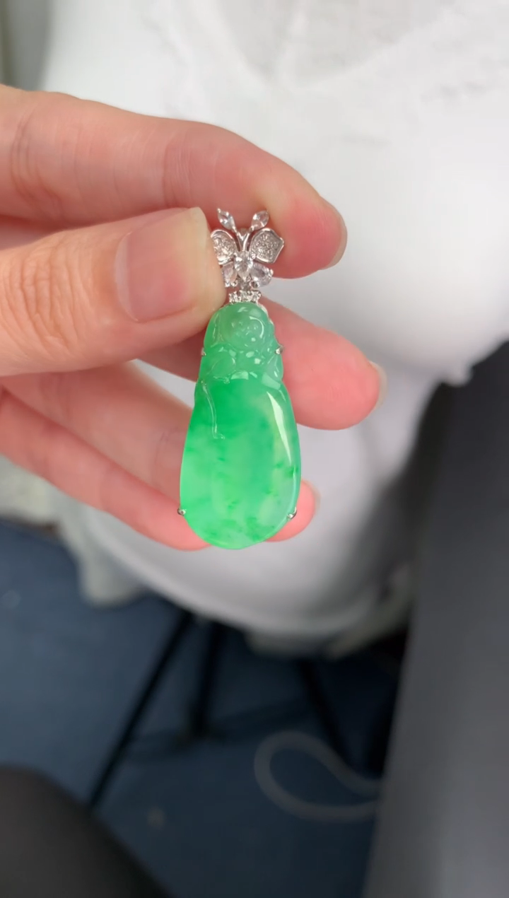 【闪购商品】定制翡翠18K金镶嵌模式推广期24小时鉴赏期