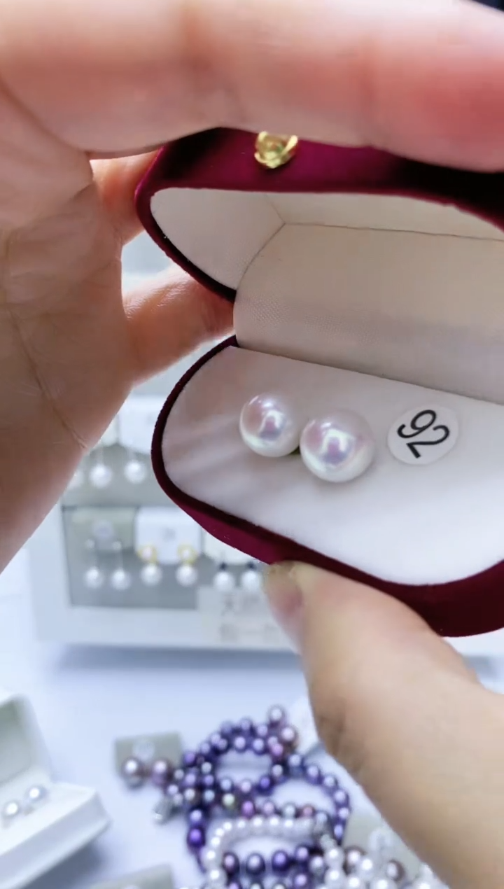 【闪购商品】淡水珍珠耳饰银S925镶嵌92