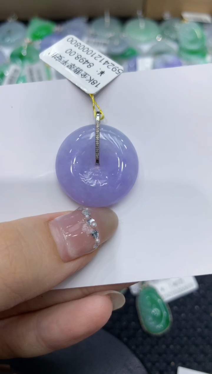 【闪购商品】翡翠颈饰18K金镶嵌222222222
