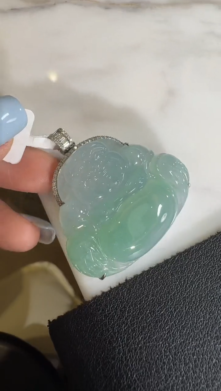 【闪购商品】翡翠颈饰18K金镶嵌【源头工厂】钻石镶嵌