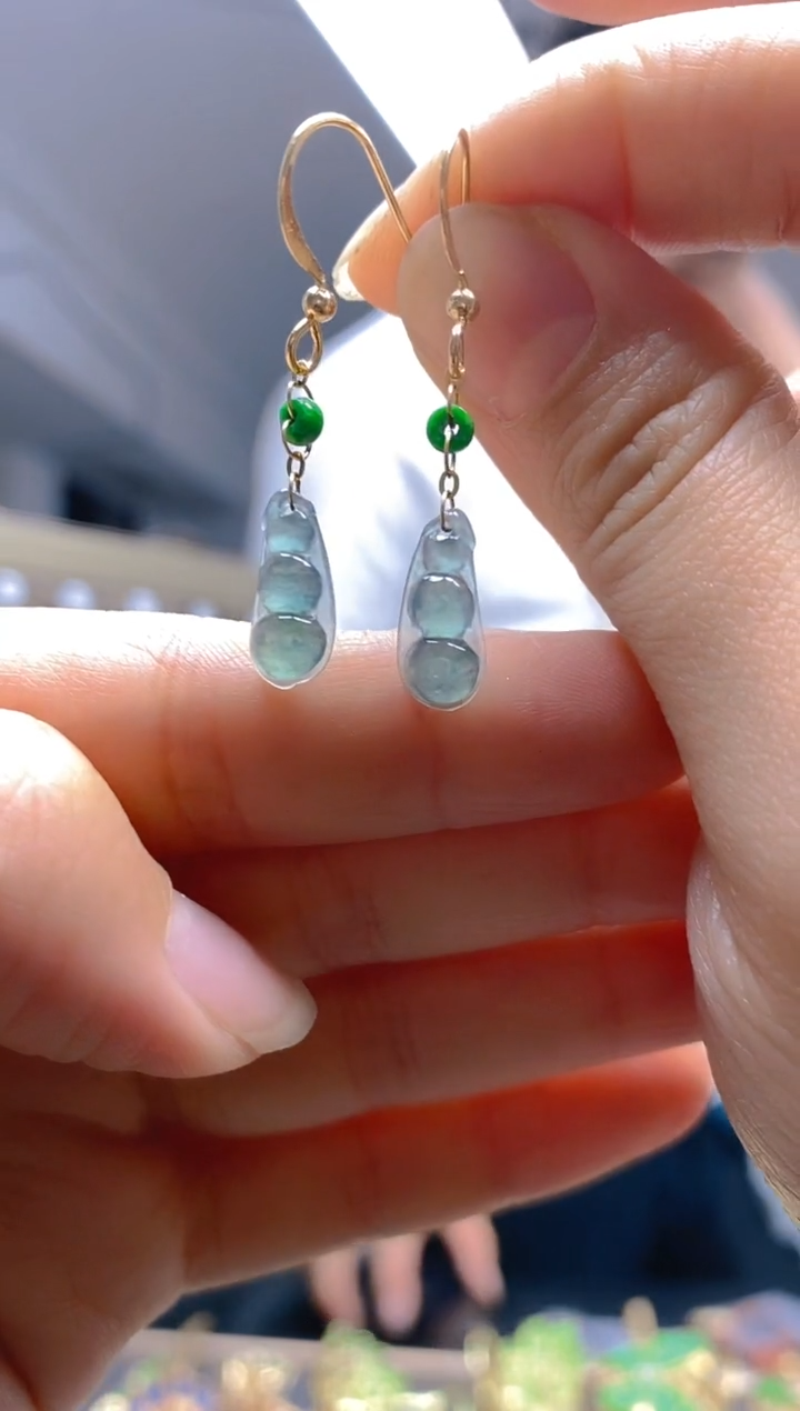 【闪购商品】翡翠耳饰合金0155翡翠耳钩