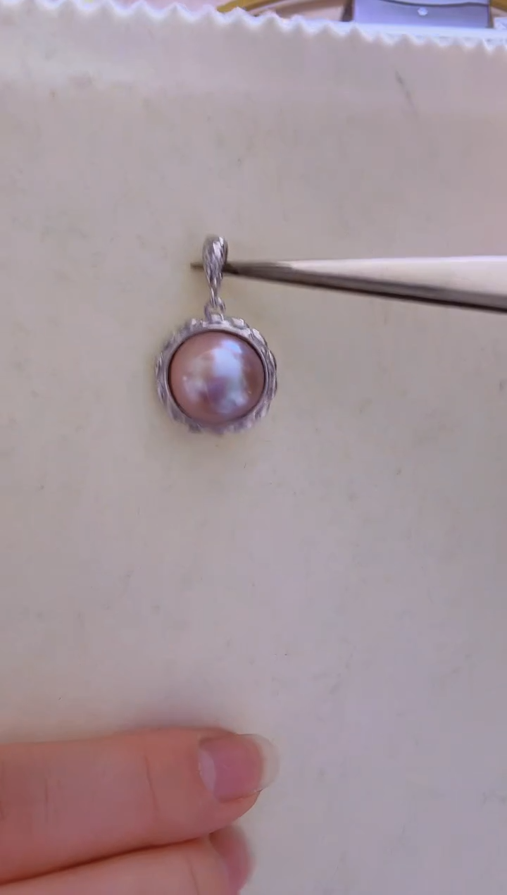 【闪购商品】拼合珍珠（马贝珠）吊坠(不含链)未镶嵌淡水马贝S925吊坠