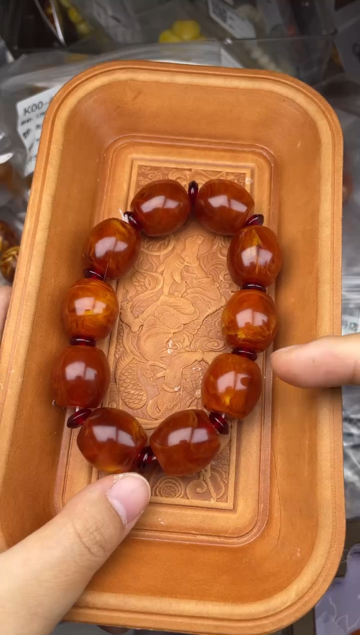 木高端原创饰品红苹果珠