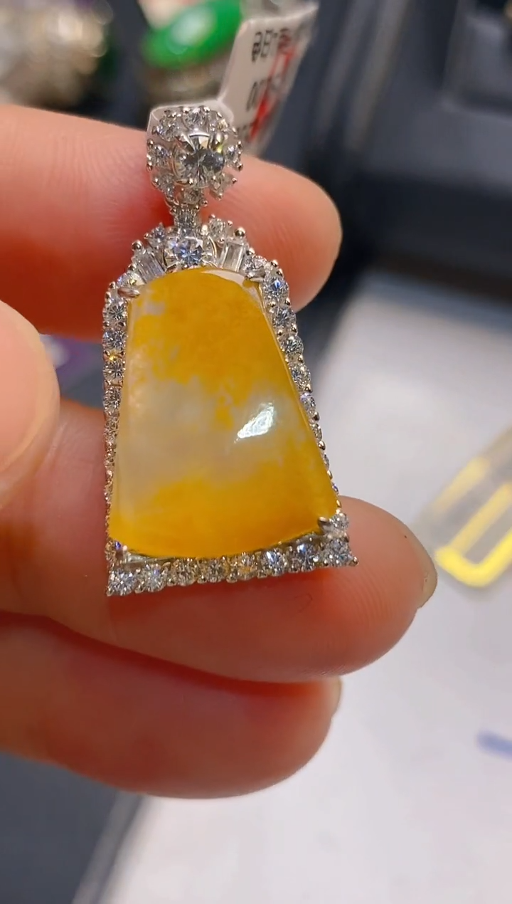 【闪购商品】翡翠耳饰银S925镶嵌天然A货翡翠1