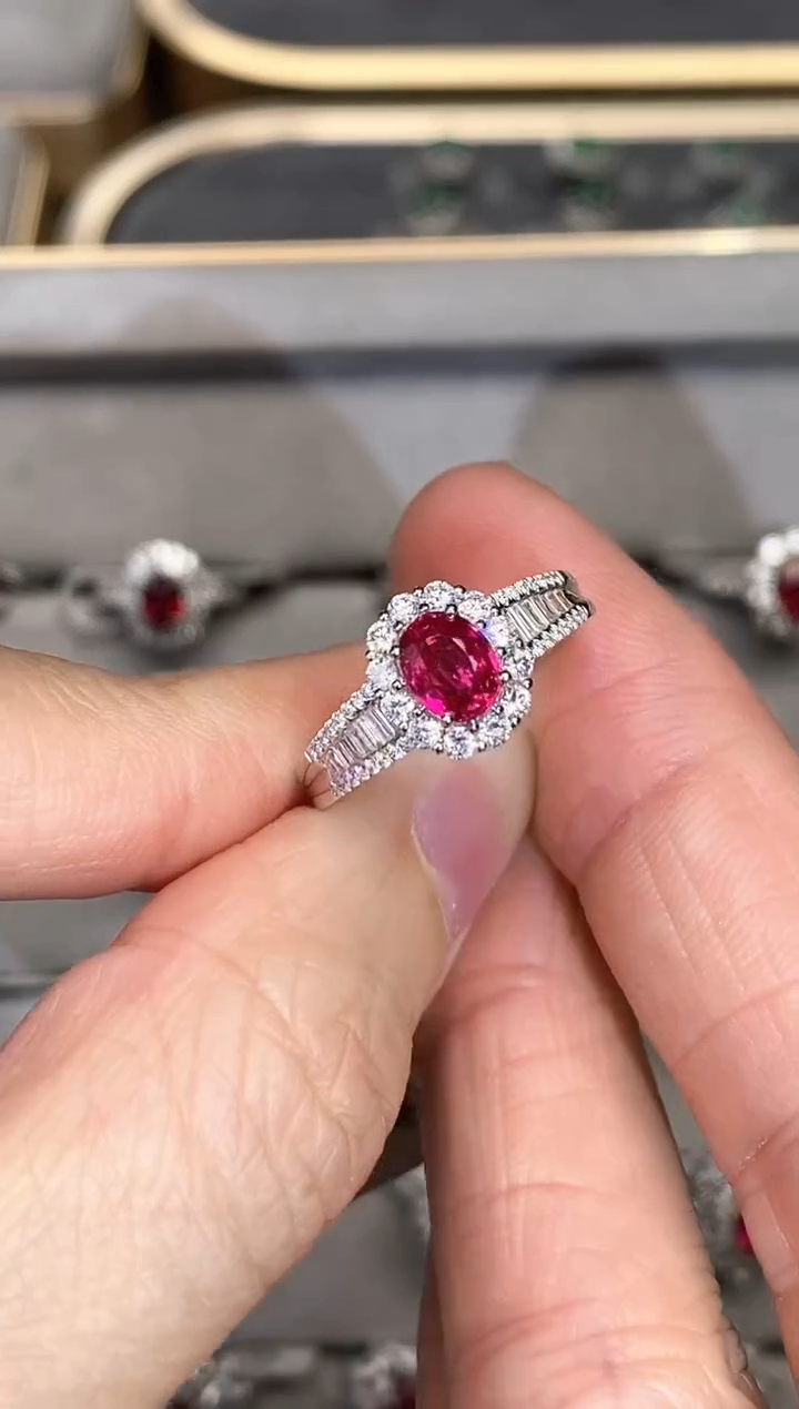【闪购商品】红宝石戒指18K金镶嵌1.07ct/新年开工价