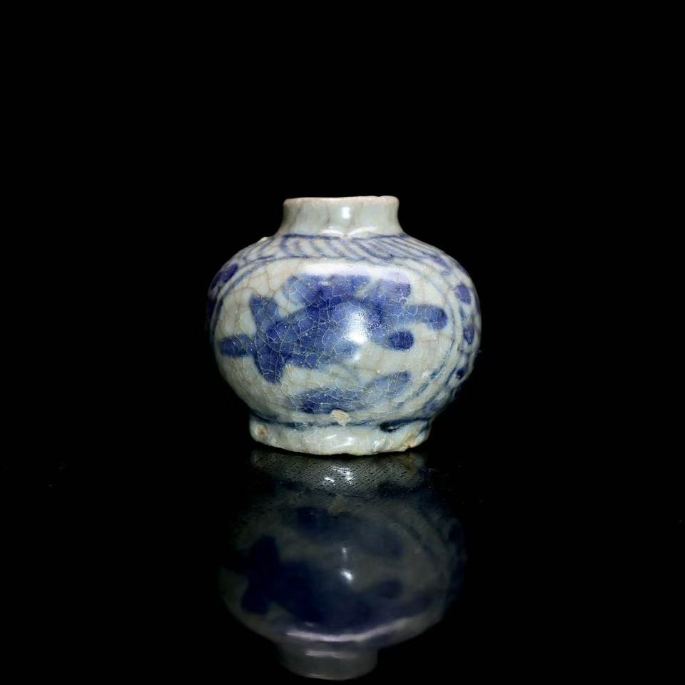 2: 明福建窑口青花花卉水盂