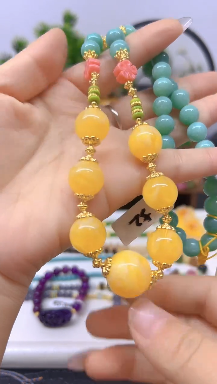 【闪购商品】蜜蜡毛衣链未镶嵌毛衣链M648