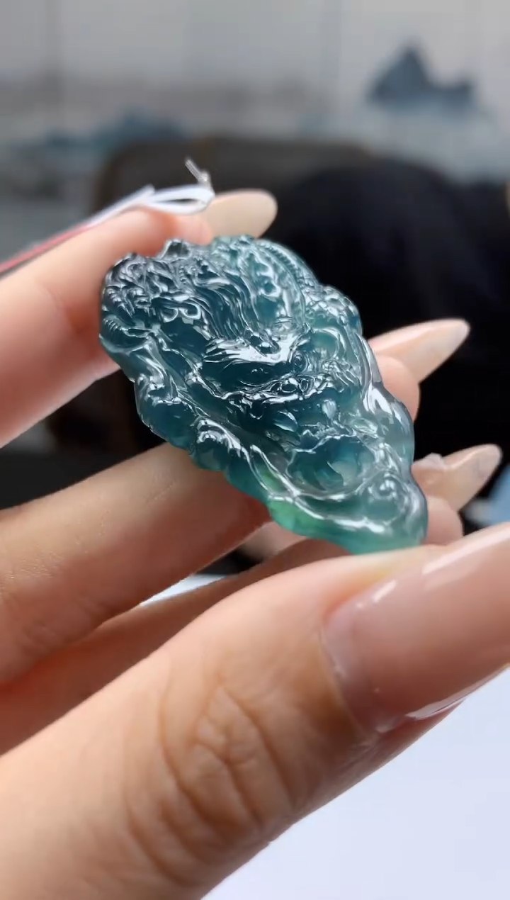 【闪购商品】定制翡翠未镶嵌008ee-毛货龙牌8