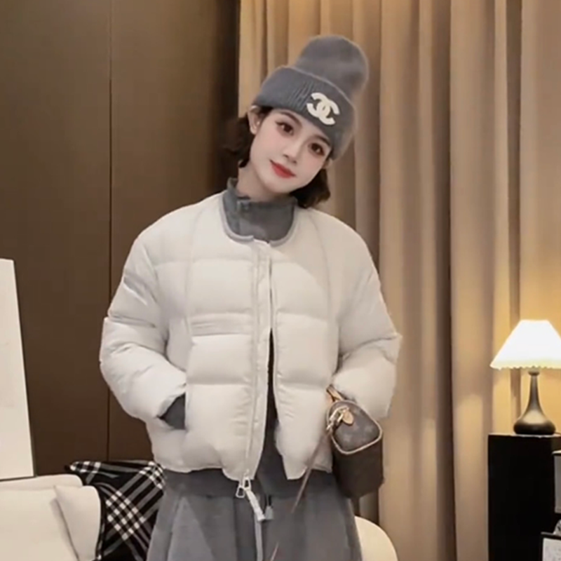 秋冬新款白鸭绒羽绒服加厚加绒短款休闲2025通勤百搭轻便保暖外套