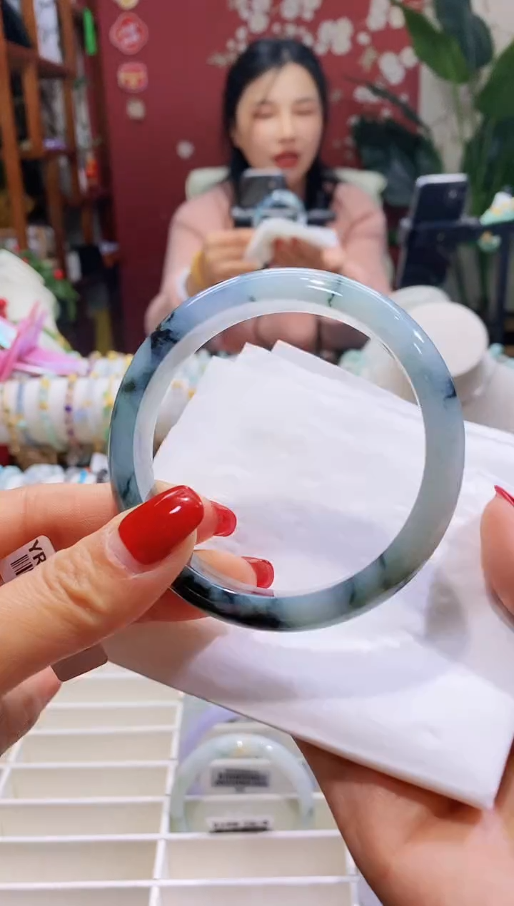 【闪购商品】翡翠手镯未镶嵌25蓝花59.7/12.0*7.5