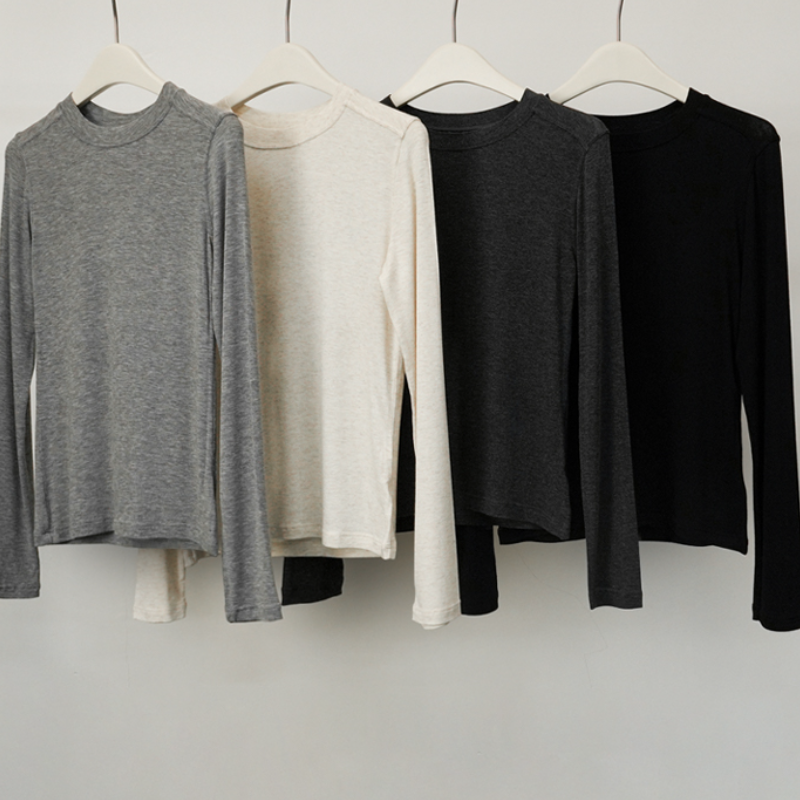 超轻量柔软保暖克什米尔羊绒女士圆领打底衫（252295）20756