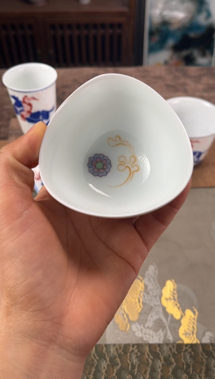 【闪购商品】景德镇文祥窑手工釉下彩陶瓷单杯