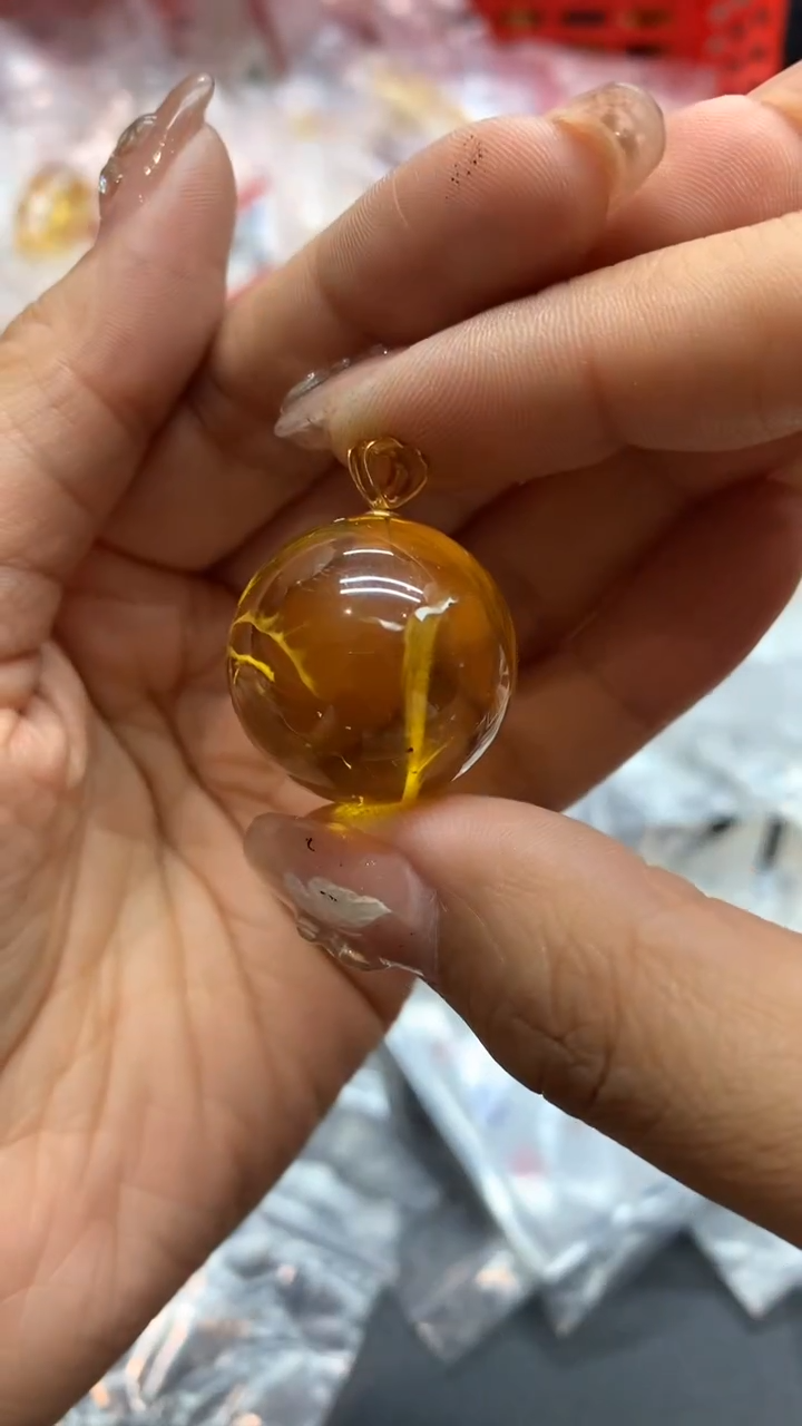 【闪购商品】18K金镶嵌琥珀珠宝奇石2792