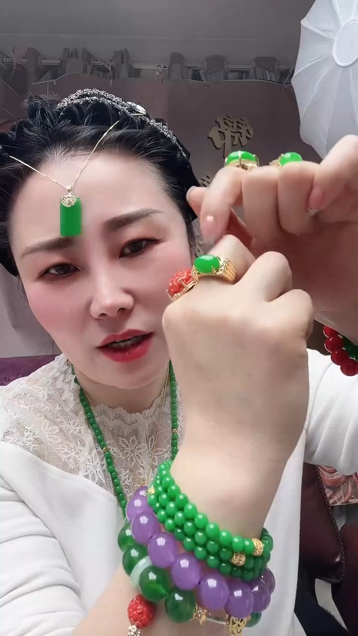 【闪购商品】翡翠戒指14K金镶嵌C98号