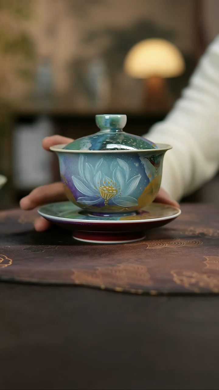 景德镇陶瓷杯碗柴烧多人