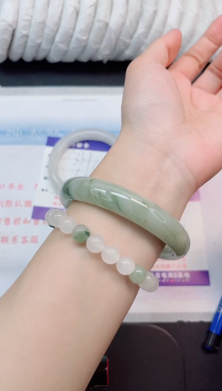 【闪购商品】石英质玉手镯未镶嵌332#62.5