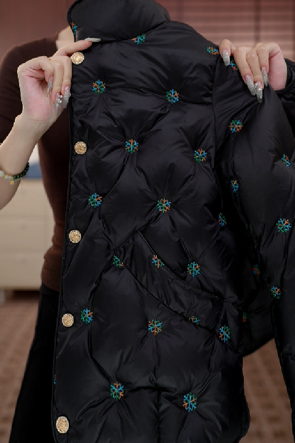 【甄选大朵鸭绒】2025杭州原版正品气质减龄修身保暖羽绒服