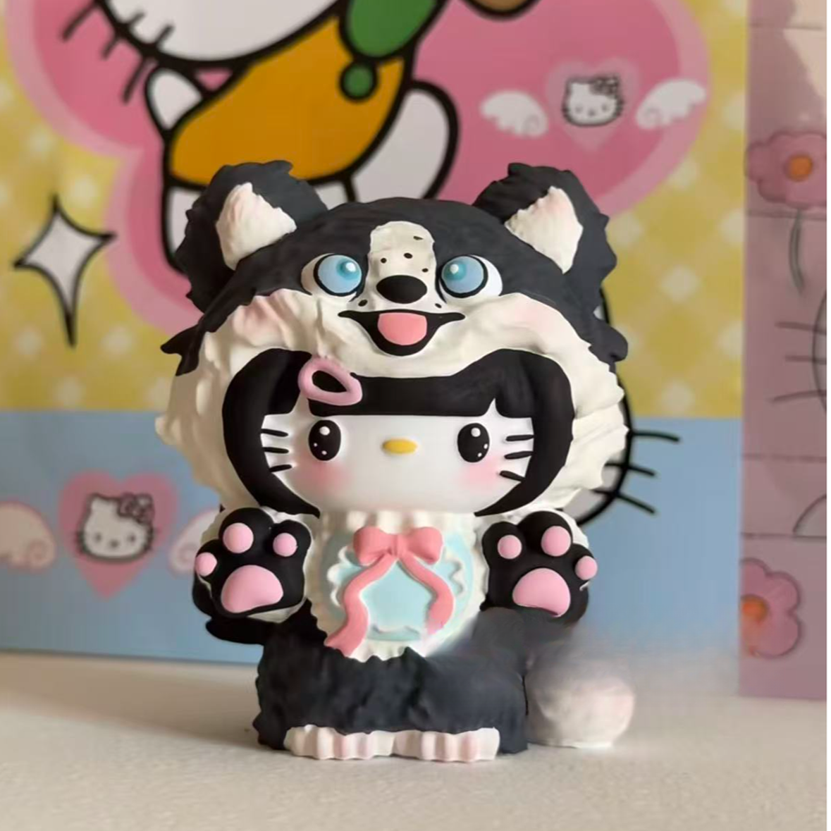 爆款3D嗷呜小狼KT猫精品香薰石膏娃娃儿童情侣绘画涂鸦玩具