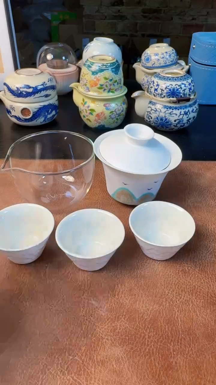 【闪购商品】杯德化白瓷，快客茶具