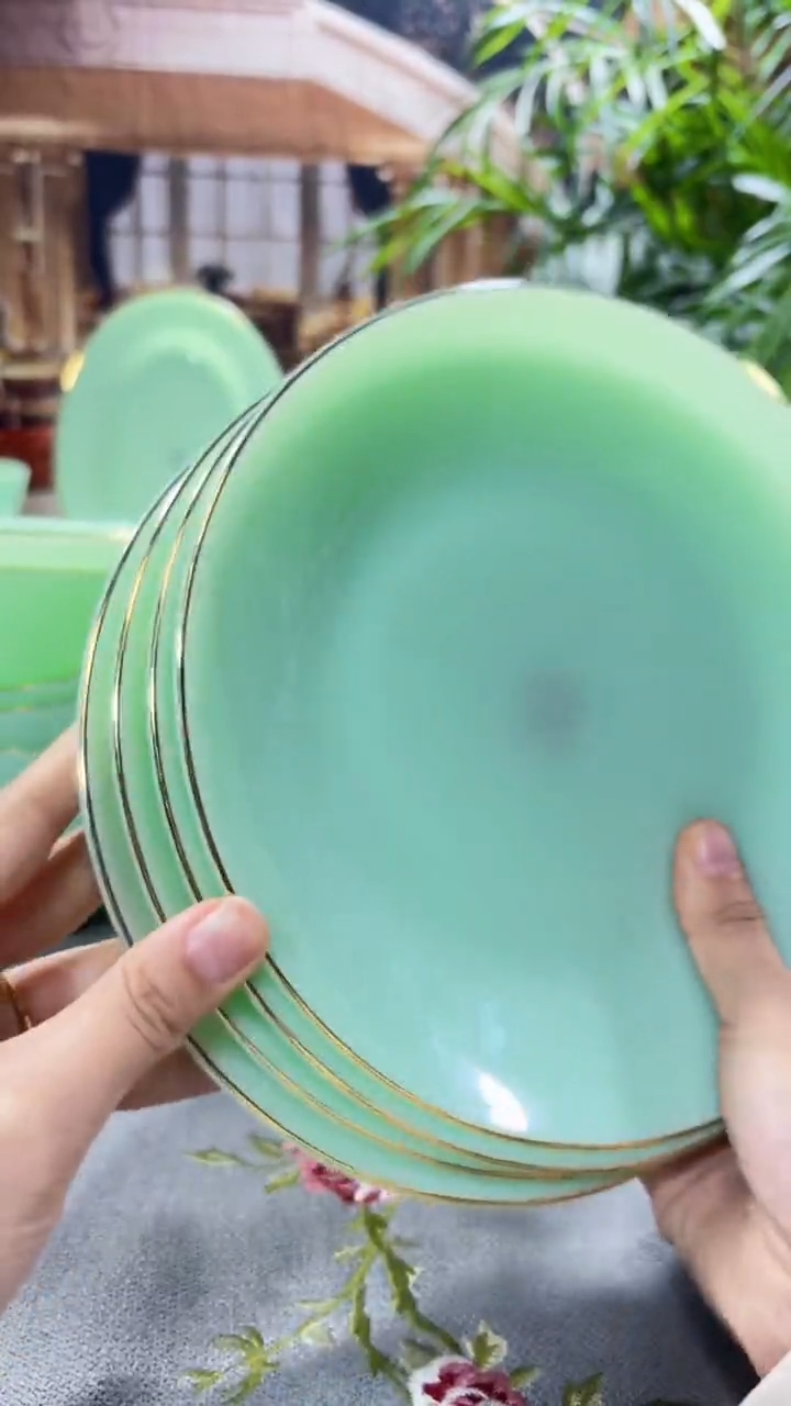 【闪购商品】...8英寸深盘4个  玉瓷【贝美】