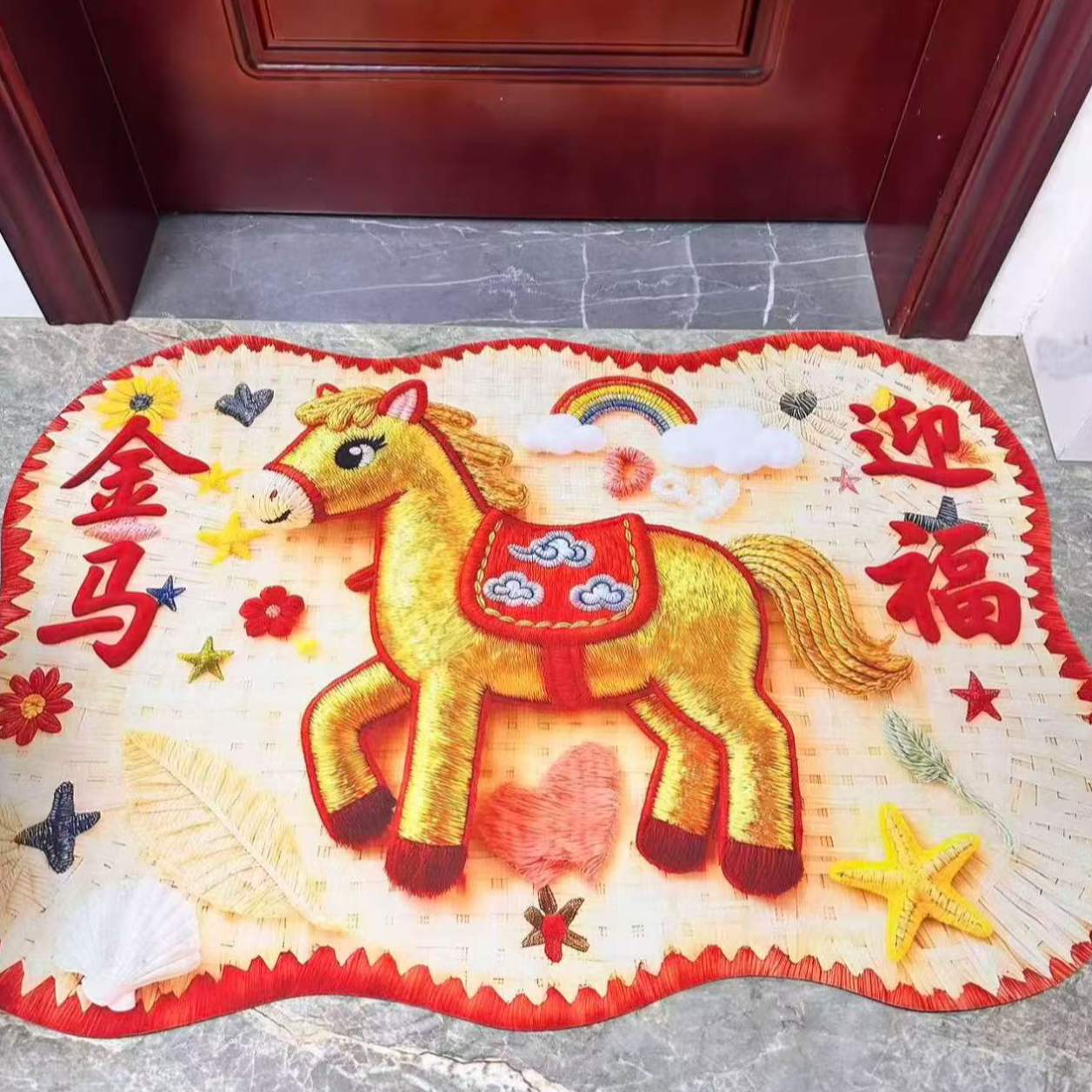 dt409大象葫芦南瓜地垫客厅厨房卫生间吸水防滑地垫90*60