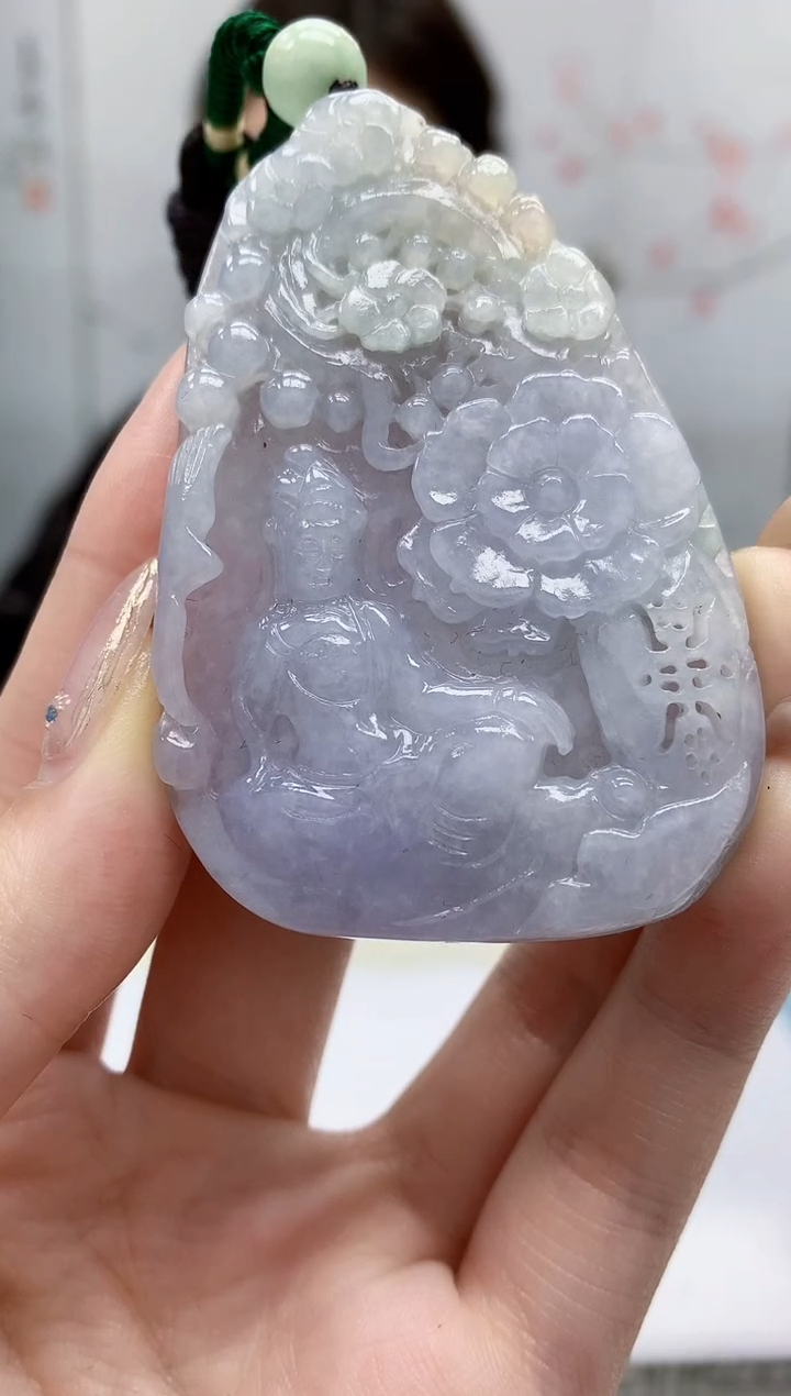 【闪购商品】定制翡翠未镶嵌4829jw-毛货挂件80